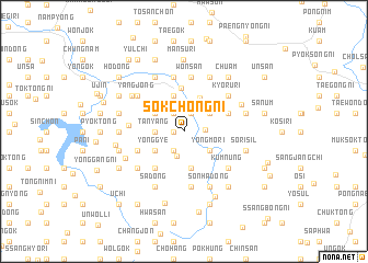 map of Sŏkchŏng-ni