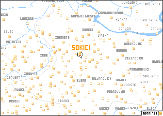 map of Šokići