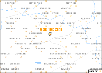 map of Sokmedžiai