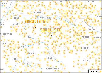 map of Sokolište