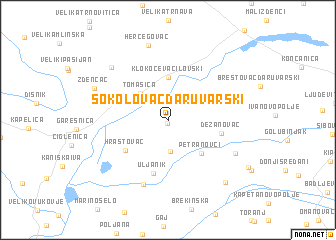 map of Sokolovac Daruvarski