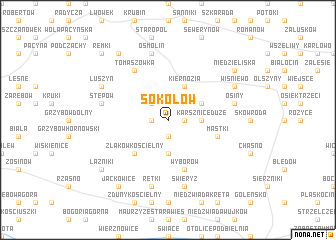 map of Sokołów