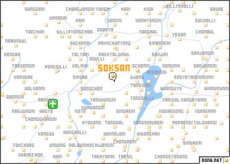 map of Sŏksan