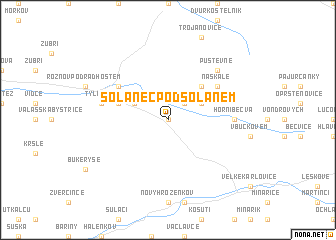 map of Solanec pod Soláněm