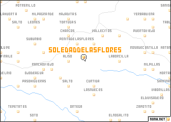 map of Soledad de las Flores