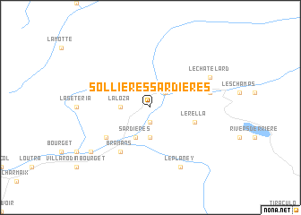 map of Sollières-Sardières
