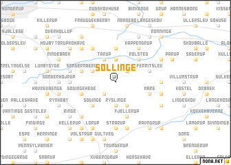 map of Søllinge