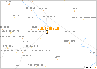 map of Solţānīyeh