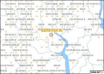 map of Sonāmukhi