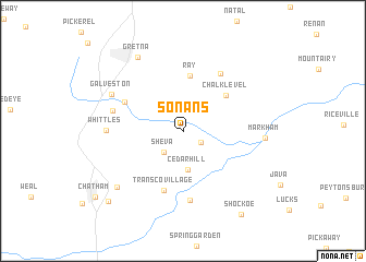 map of Sonans