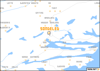 map of Søndeled