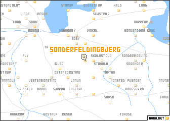 map of Sønder Feldingbjerg