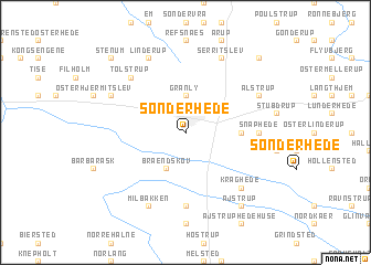 map of Sønderhede