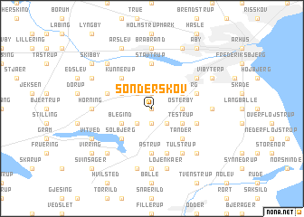 map of Sønderskov