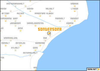 map of Sønder Sørå
