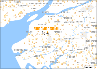 map of Songjŏng-ni