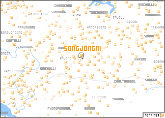 map of Songjŏng-ni