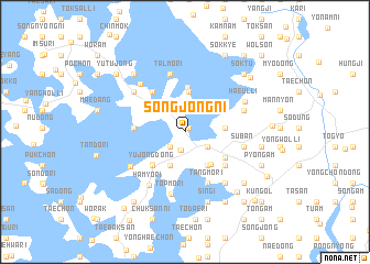 map of Songjŏng-ni