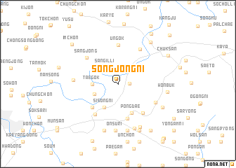 map of Songjŏng-ni