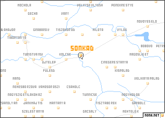 map of Sonkád