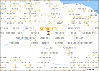 map of Sonnette