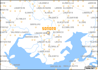 map of Sonora