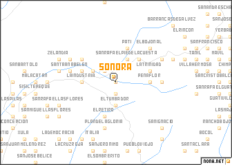 map of Sonora