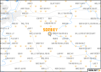 map of Sorbey