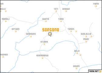 map of Sorgono