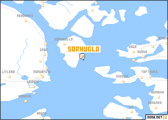 map of Sørhuglo