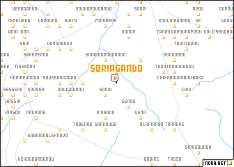map of Soria Gando