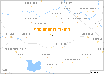 map of Soriano nel Cimino