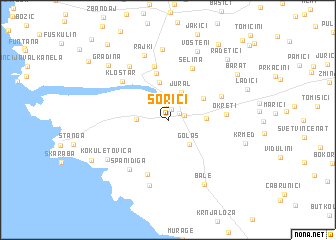map of Šorići