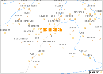 map of Sorkhābād