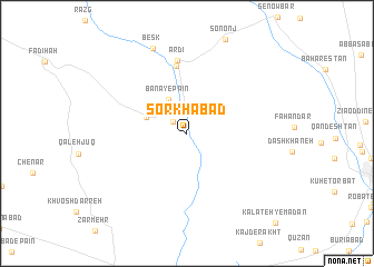 map of Sorkhābād