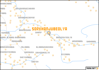 map of Sorkhānjūb-e ‘Olyā