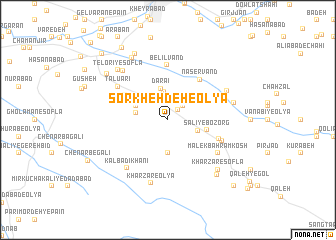 map of Sorkheh Deh-e ‘Olyā