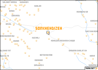 map of Sorkheh Dīzeh