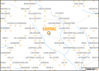 map of Sornac