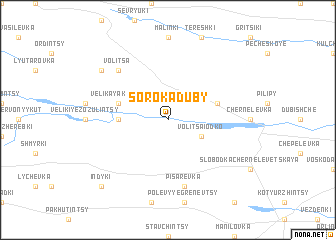 map of Sorokaduby