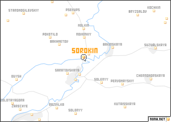 map of Sorokin