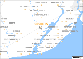 map of Sosnets