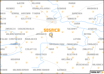 map of Sośnica
