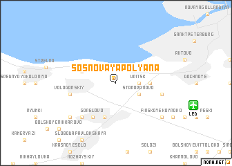 map of Sosnovaya Polyana