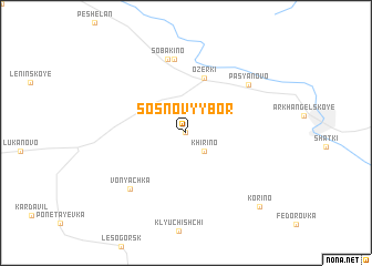 map of Sosnovyy Bor