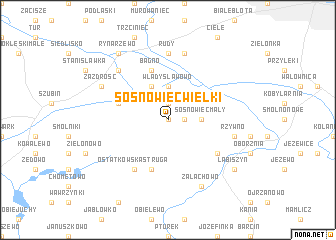 map of Sosnowiec Wielki