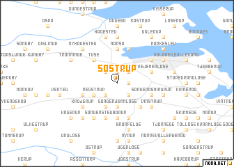 map of Søstrup
