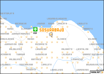 map of Sosúa Abajo