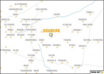 map of Souakpé