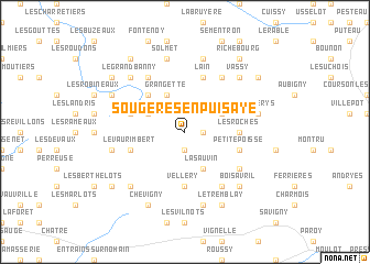 map of Sougères-en-Puisaye